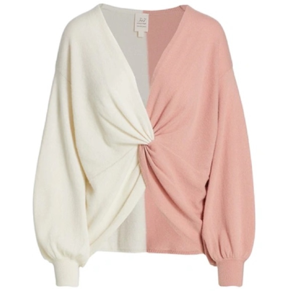 Cinq a Sept Cashmere color block pullover Sz L